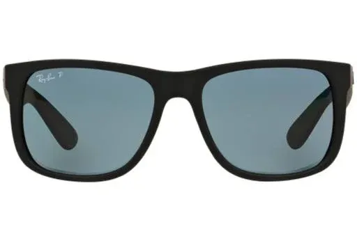 Ray-Ban Justin Classic Sunglasses RB4165 622/2V - Matte Black Frame - Polarized Blue Classic Lenses - Size 55-16