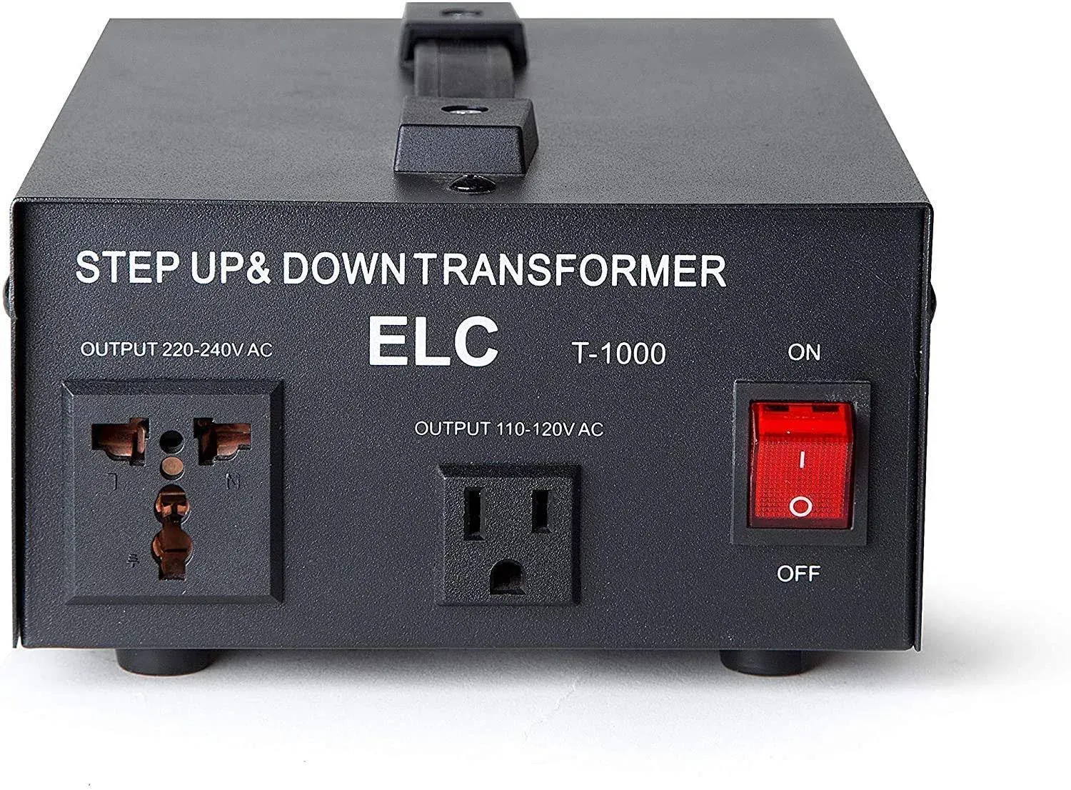 ELC T-1000 1000-Watt Voltage Converter Transformer w/ Circuit Breaker Protection