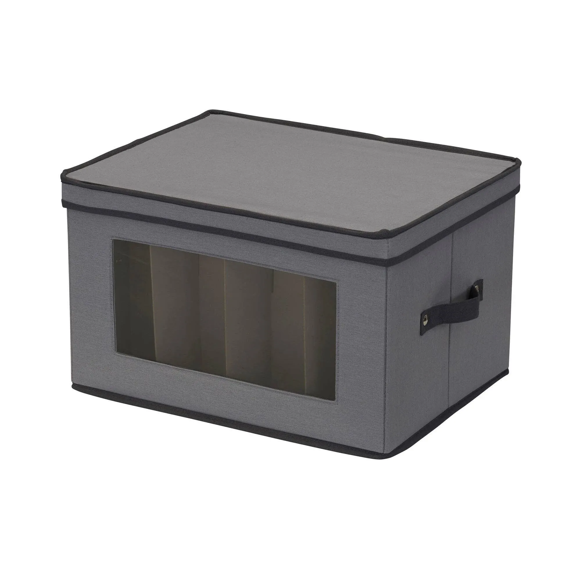 Household Essentials Gray Stemware Storage Box