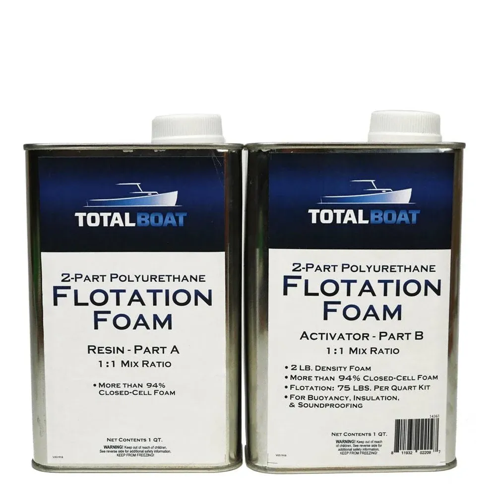 TotalBoat Liquid Urethane Foam Kit 6 lb Density, Closed Cell for Flotation ...