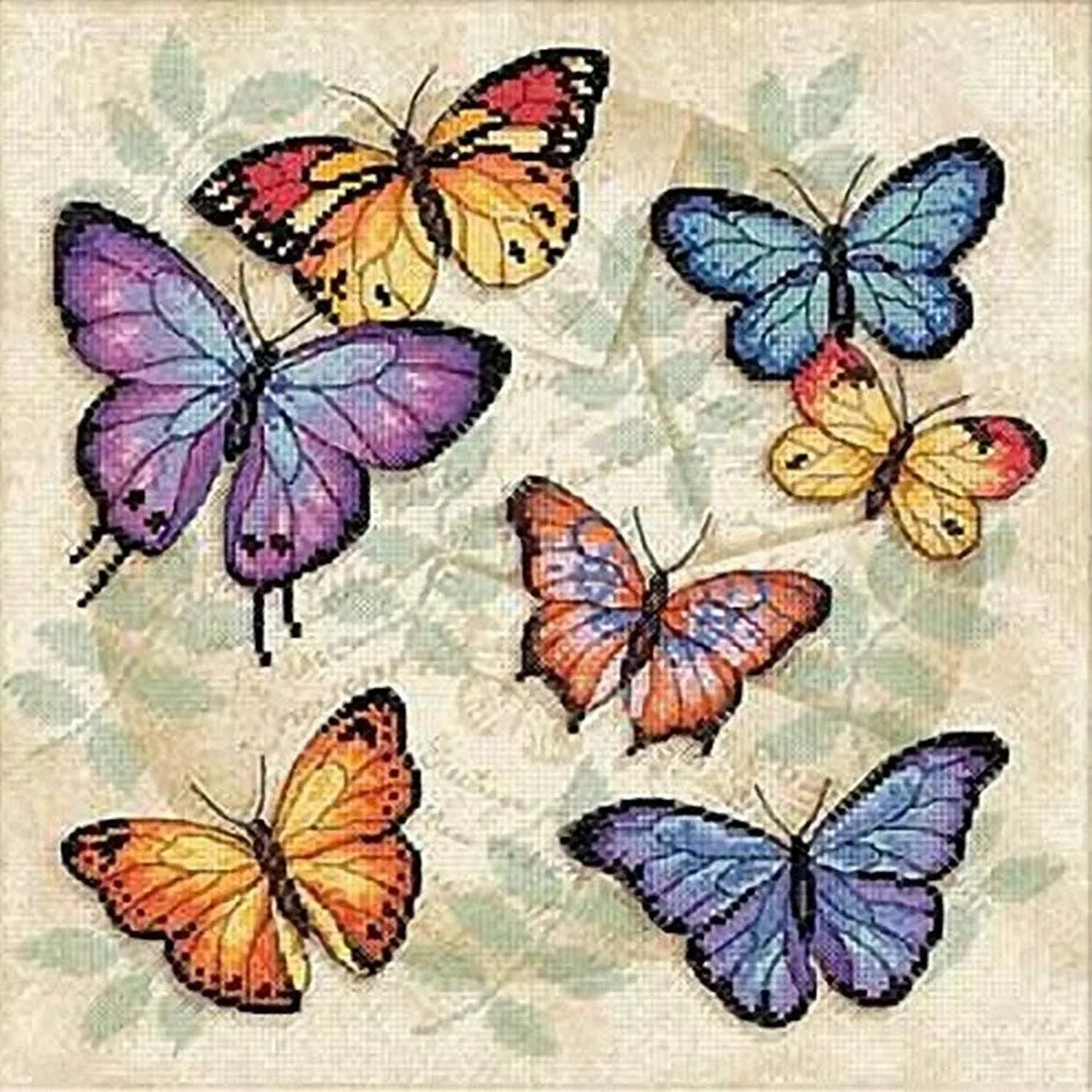 Dimensions &#039;Butterfly Profusion&#039; Counted Cross Stitch Kit, 14 Ct Aida, 11&#034; x 11”