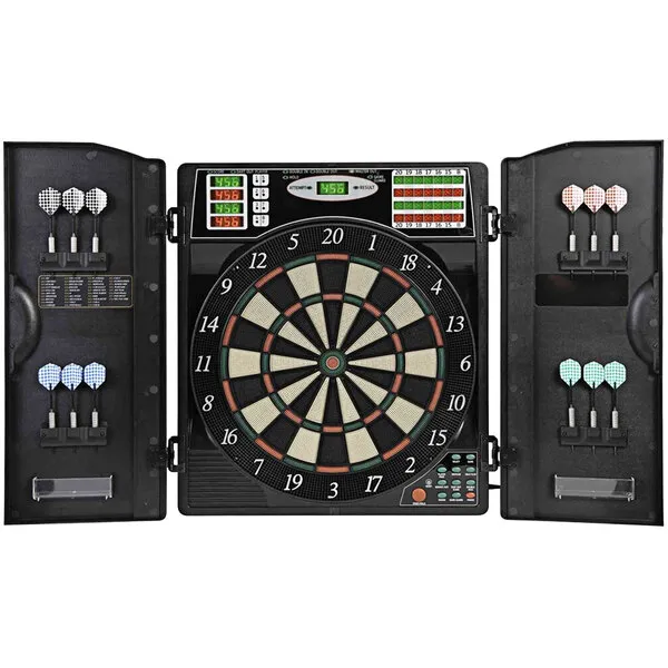 Arachnid Titanium 5400 Electronic Dartboard and Cabinet, Black