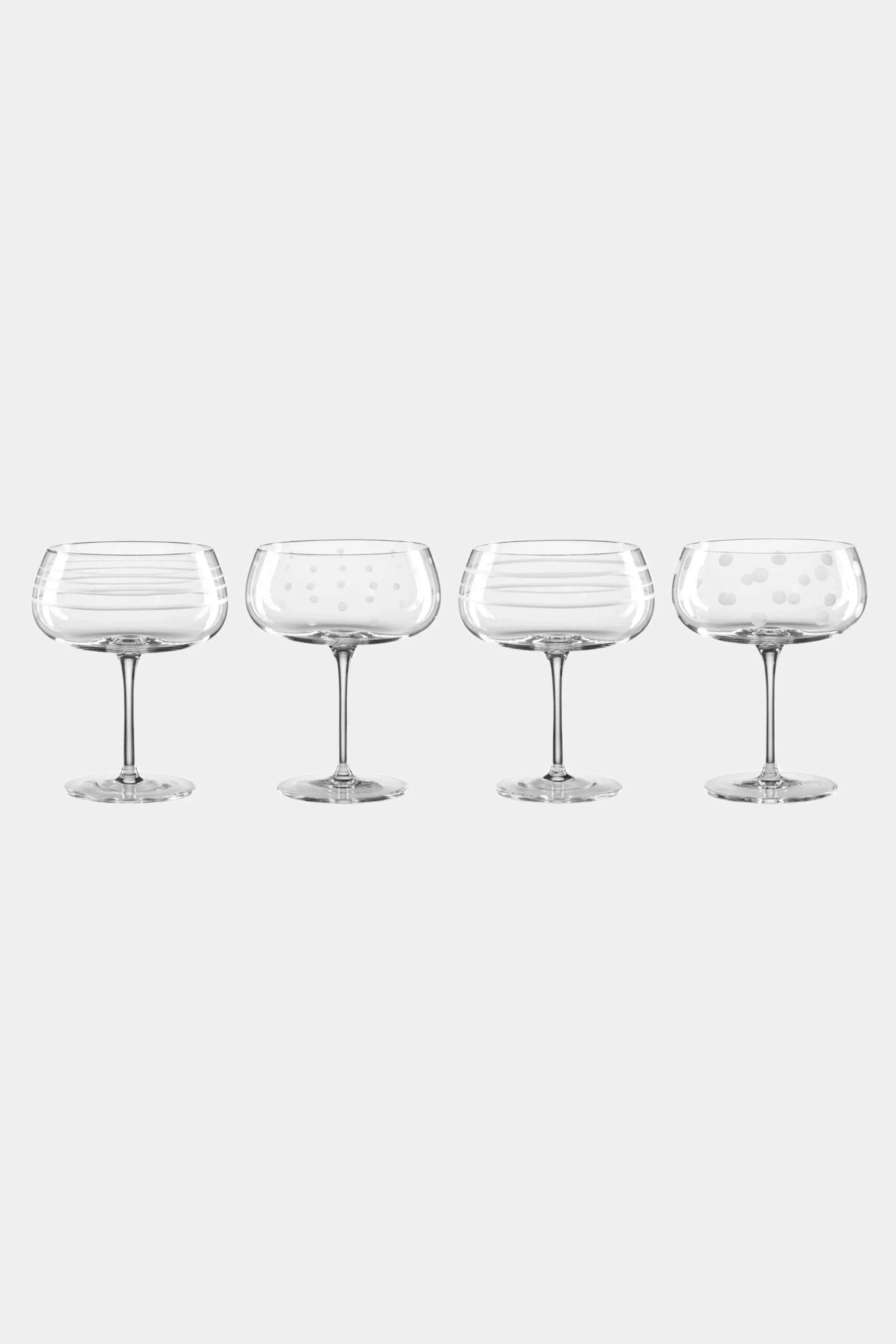 Oneida Mingle Cocktail Glasses, Set of 4, 4 Count, Clear