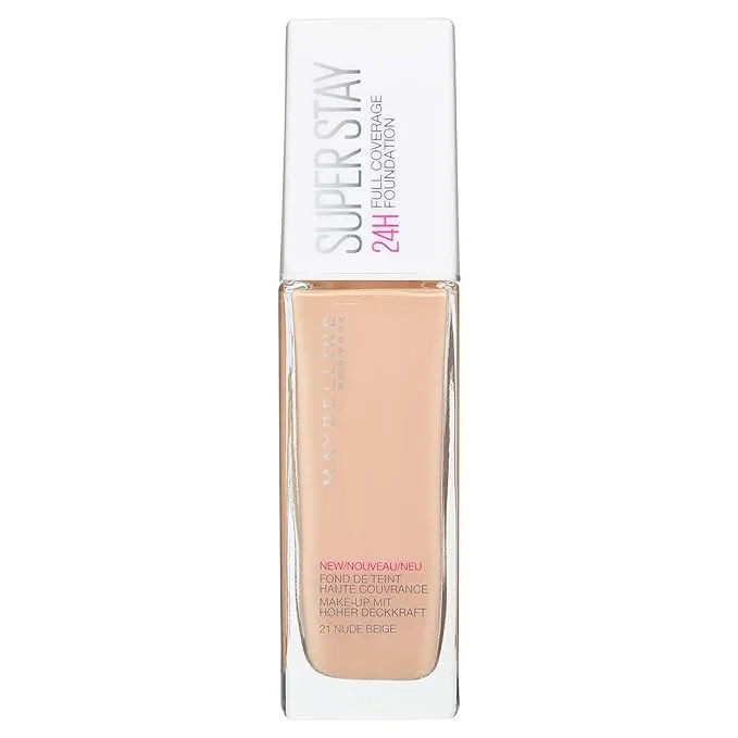 Maybelline New York Foundation, Superstay 24 Hour Longlasting Foundation, Lightweight Feel, Water and Transfer Resistant, 30 ml, Shade: 5, Light Beige