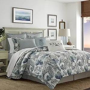 Tommy Bahama Raw Coast Duvet Cover Set, King, Blue