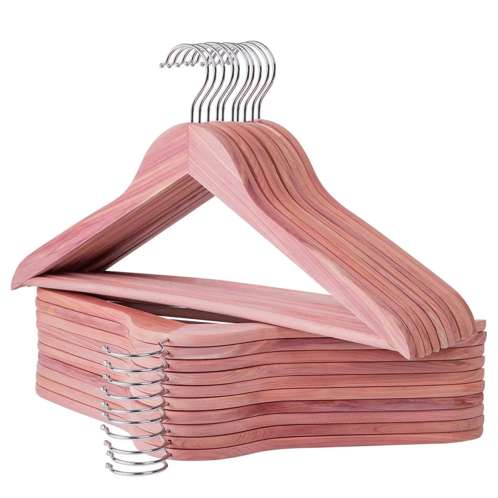 ELONG HOME Cedar Hangers 30 Pack, American Red Wood Suit 30 