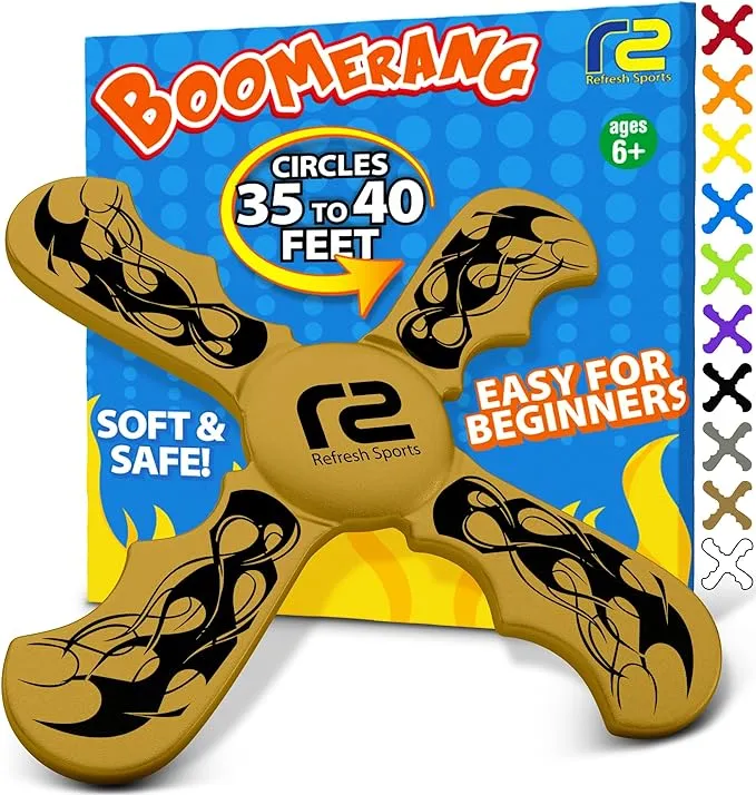 Pool Games & Pool Toys Foam Boomerang - Fun Stocking Stuffer Boomerang - Soft Kids Pool Toys For Adults And Family - Beach Toys & Summer Toys - Outdoor Toys For Kids Ages 6 & Up Splash Pad Toys