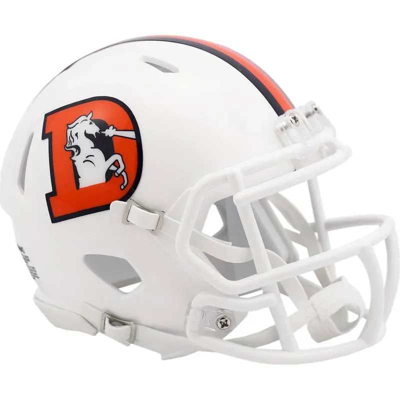 Riddell Denver Broncos NFL 2023 on Field Alternate Mini Speed Helmet (Snowcapped)