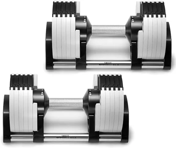 SMRTFT NUOBELL Adjustable Dumbbells | The Original All-in-One NUOBELL Adjustable Dumbbell Set | Feel Real Like Traditional Dumbbells | Highly Durable | Best 2 Year Warranty