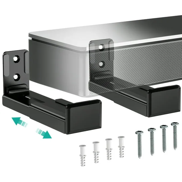 Universal Soundbar Wall Mount, Center Channel Speaker Wall Mount Dual Bracket...