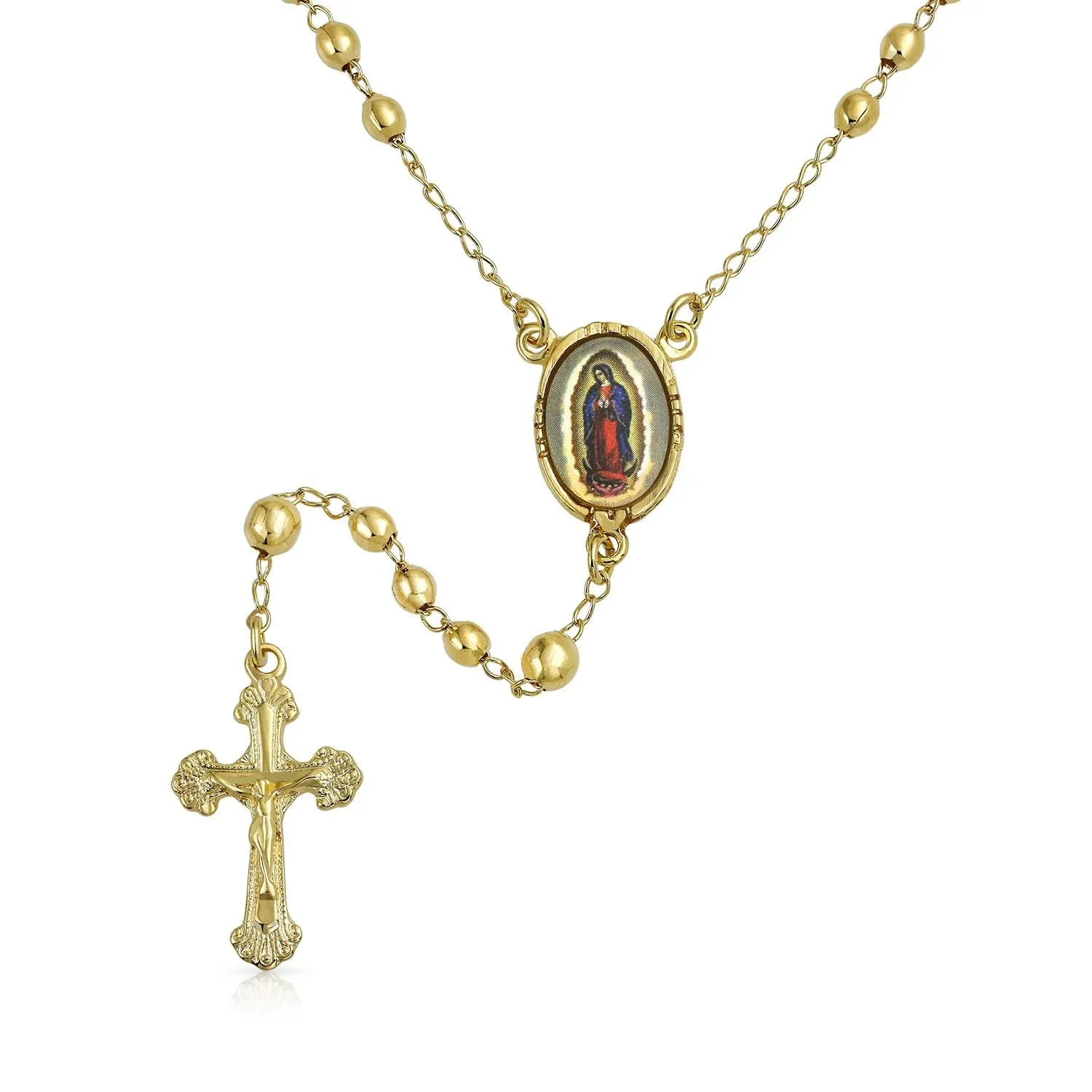 Bling Jewelry Virgin Mary Catholic Rosary Necklace