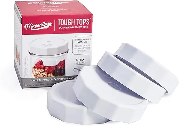 Masontops Regular Mouth Tough Top Lids 4 Pack