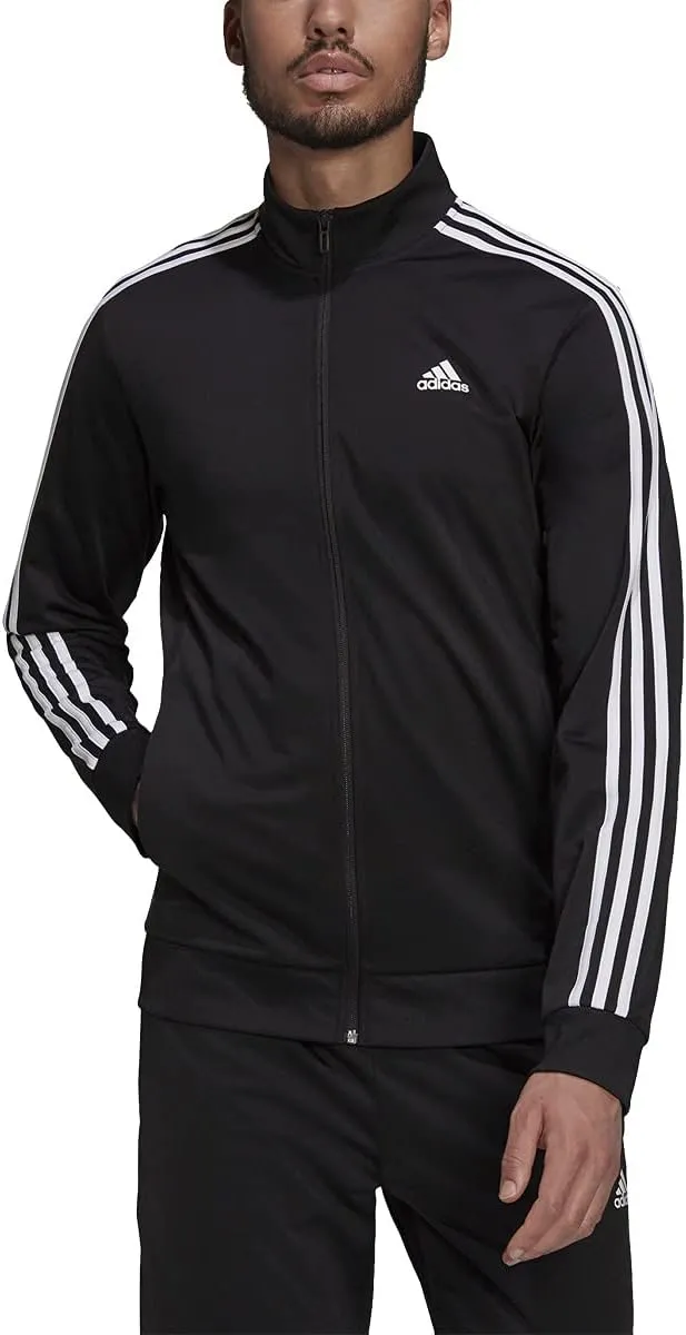 Adidas Men's Warm-Up Tricot Regular 3-Stripes Track Jacket, Legend Ink/White / L