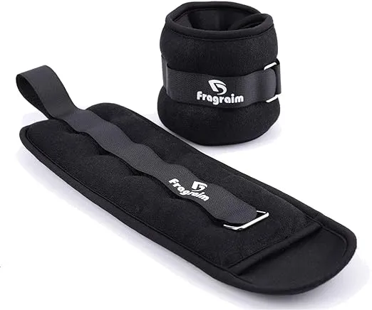 Fragraim Ankle Weights, 1.5 lbs Each (3 lbs Pair) Wrist Leg Arm Weights for Women, Kids and Men, Comfortable and Soft, Pretty Sturdy, Per, Black