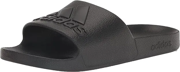 Adidas Men's Adilette Aqua Slides, Black/Black/Black