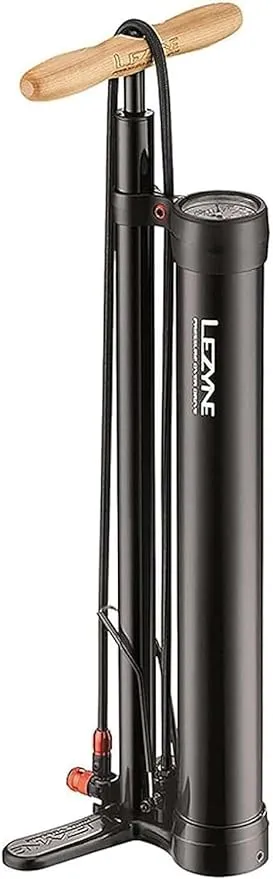 Lezyne Pressure Over Drive Bicycle Floor Pump, ABS-1 Pro Chuck, Presta and Schrader Valve, Tubeless Compatible, Road, Mountain, Gravel Bike