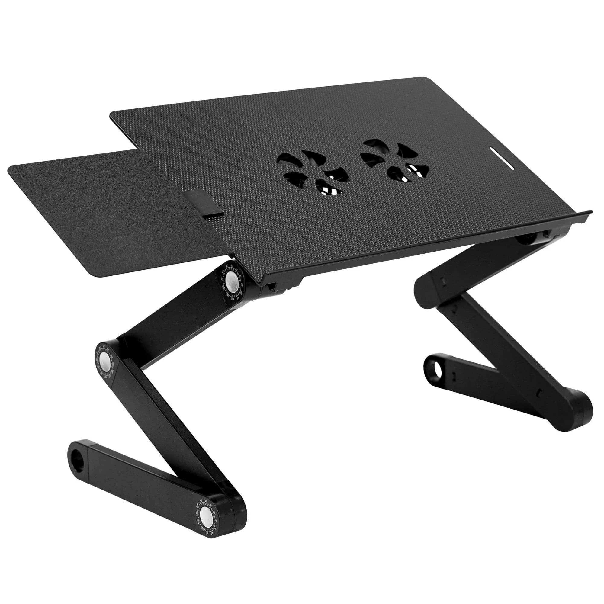 Mount-It! Adjustable Laptop Stand with Built-in Cooling Fans and Mouse Pad Tray,