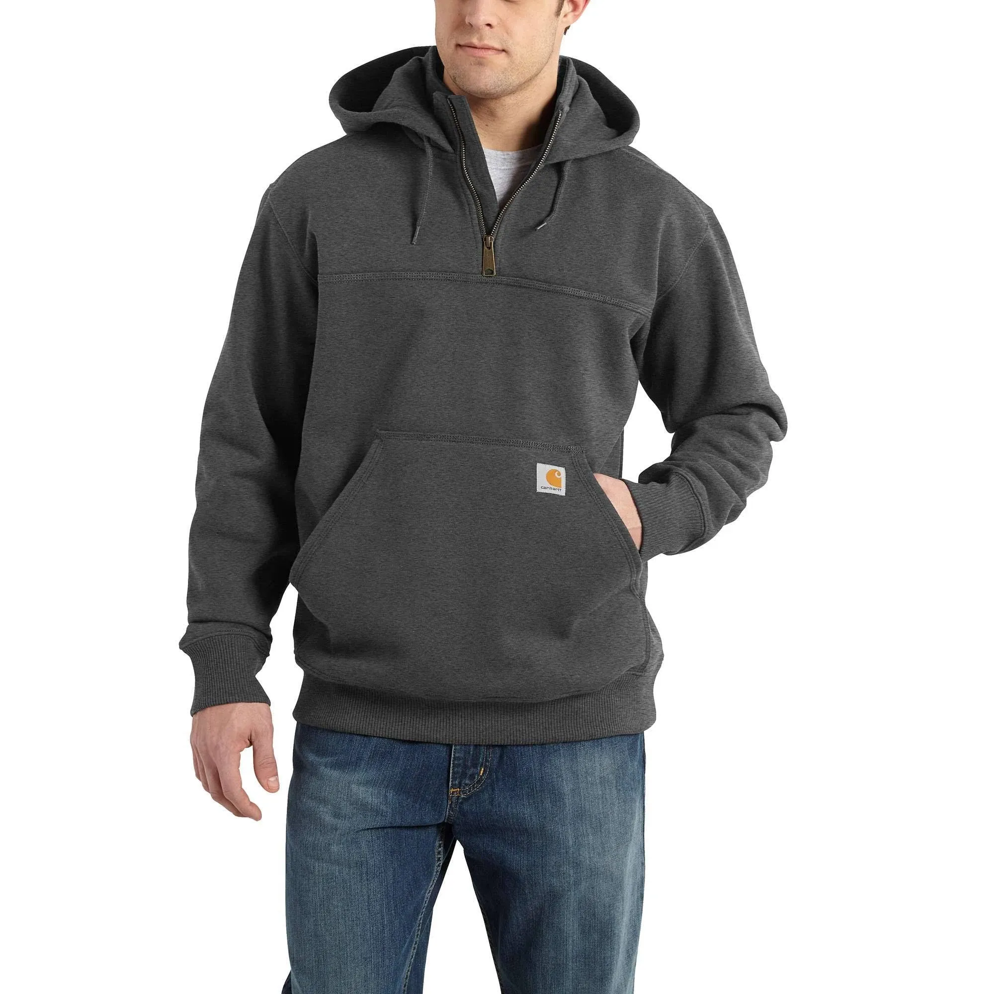 Carhartt Men's Rain Defender Paxton Heavyweight Hooded Zip Mock Sweatshirt