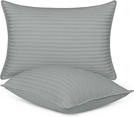 Utopia Bedding Bed Pillows for Sleeping Queen Size (Light Grey), Set of 2, Cooling Hotel Quality, for Back, Stomach or Side Slee