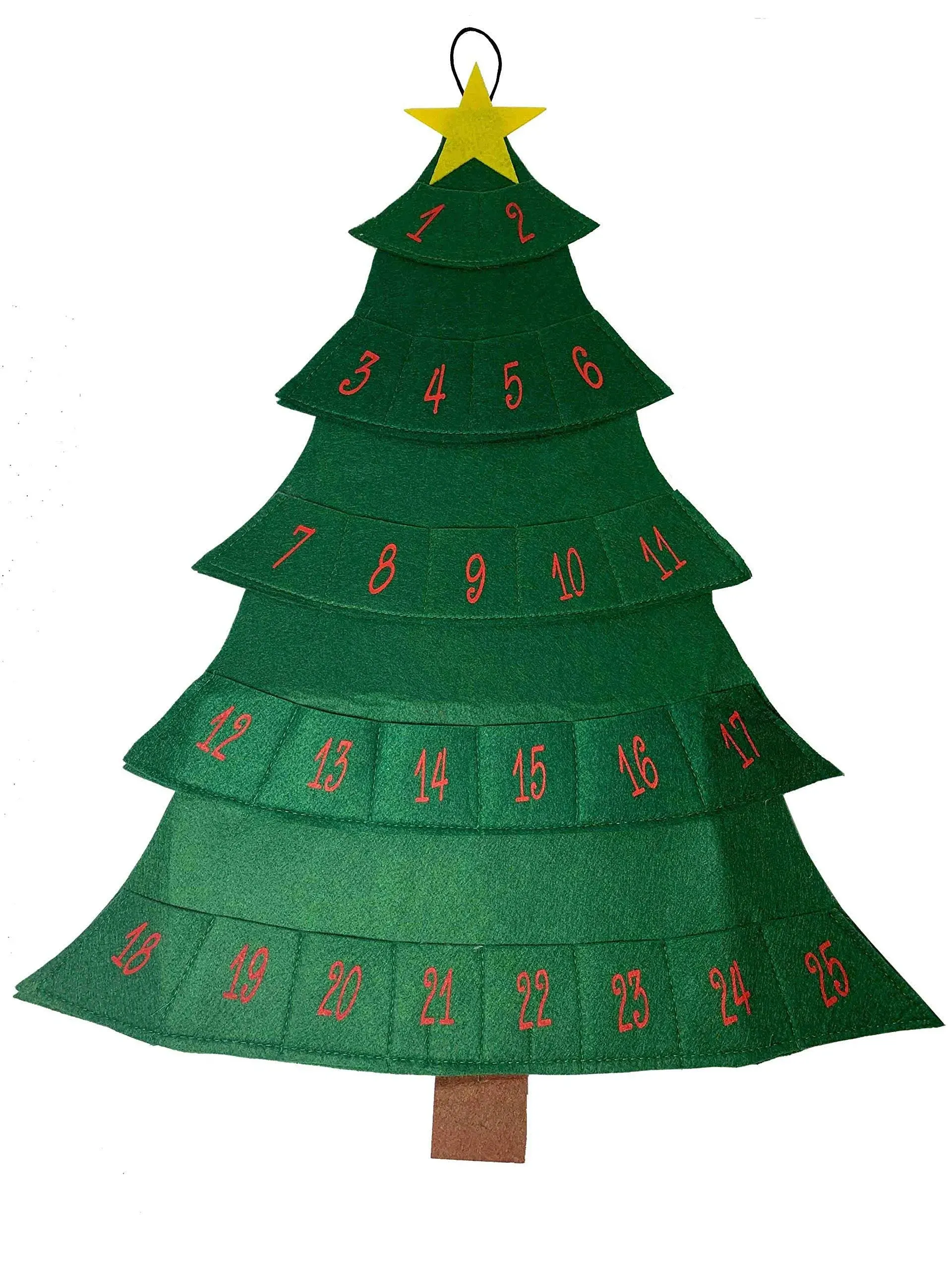 Midlee Christmas Tree Advent Calendar for Dogs (25" x 19")- Fabric Reu