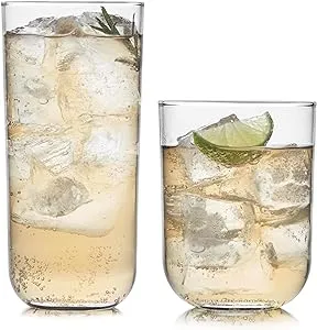 Libbey Polaris 16-Piece Tumbler and Rocks Glass Set, Axis