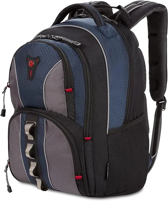 SwissGear Wenger Cobalt 16 inch Laptop Backpack, Men's and Women's, Blue Gray, One Size