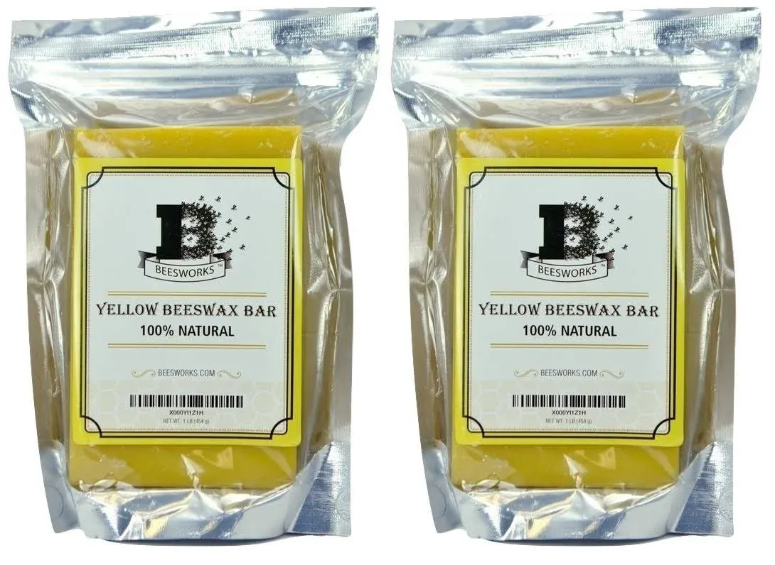 Yellow Beeswax Bars (12 oz) | 100% Pure, Cosmetic Grade, Triple-Filtered Beeswax for DIY Skin care, Lip Balm, Lotion and Candle Making (1 oz Bars - 2 Packages of 6)