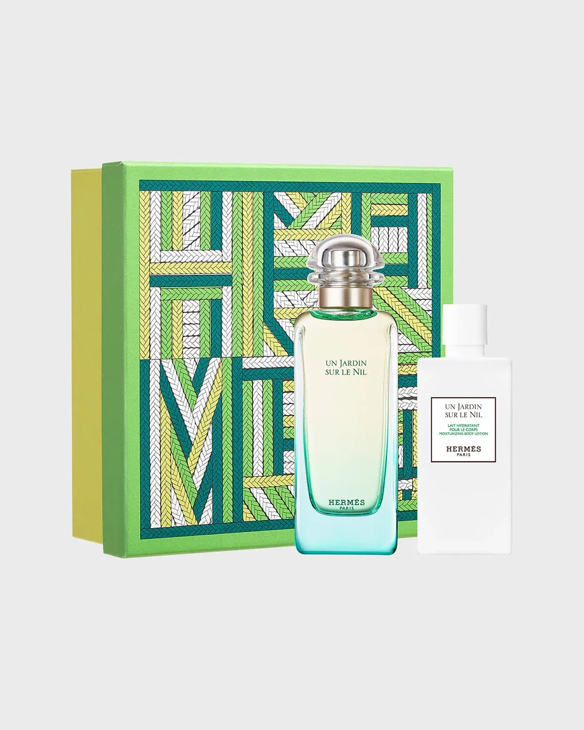 Un Jardin Sur Le Nil by Hermes for Unisex - 2 Pc Gift Set 3.3oz EDT Spray, 2.7oz Body Lotion