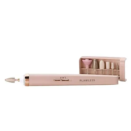 Finishing Touch Flawless Salon Nails Kit, Electronic Nail File and Full Manicure and Pedicure Tool