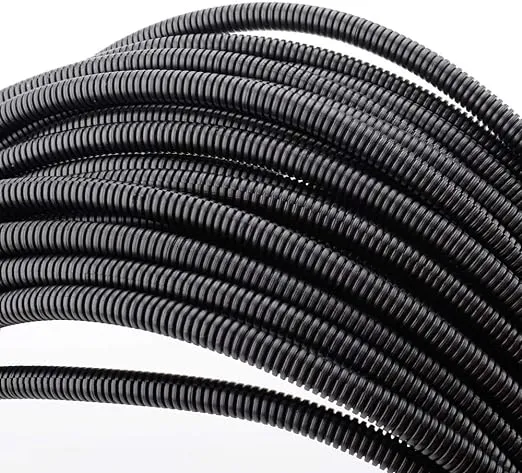 100 ft 1/4 Wire Loom Split Tubing Auto Wire Conduit Flexible Cover