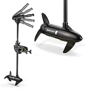 X-Series 55lb Thrust Transom Mounted Saltwater Electric Trolling Motor w/LED ...