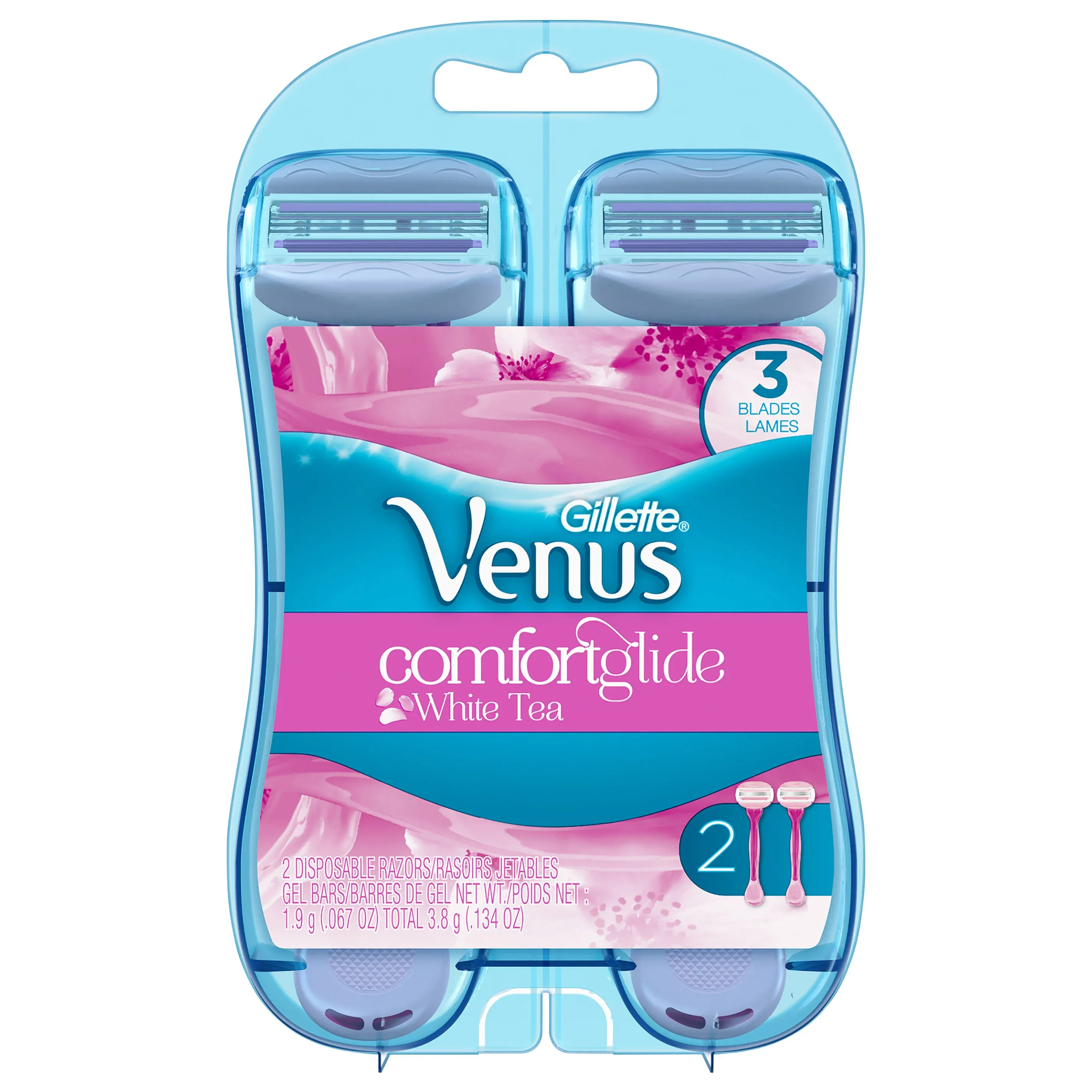 Gillette Venus ComfortGlide White Tea Scented Women's Disposable Razor - 2 count