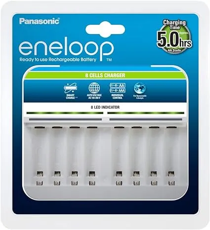 Eneloop Battery Charger AA AAA Batteries Panasonic BQ CC63 Intelligent 8 Slot UK