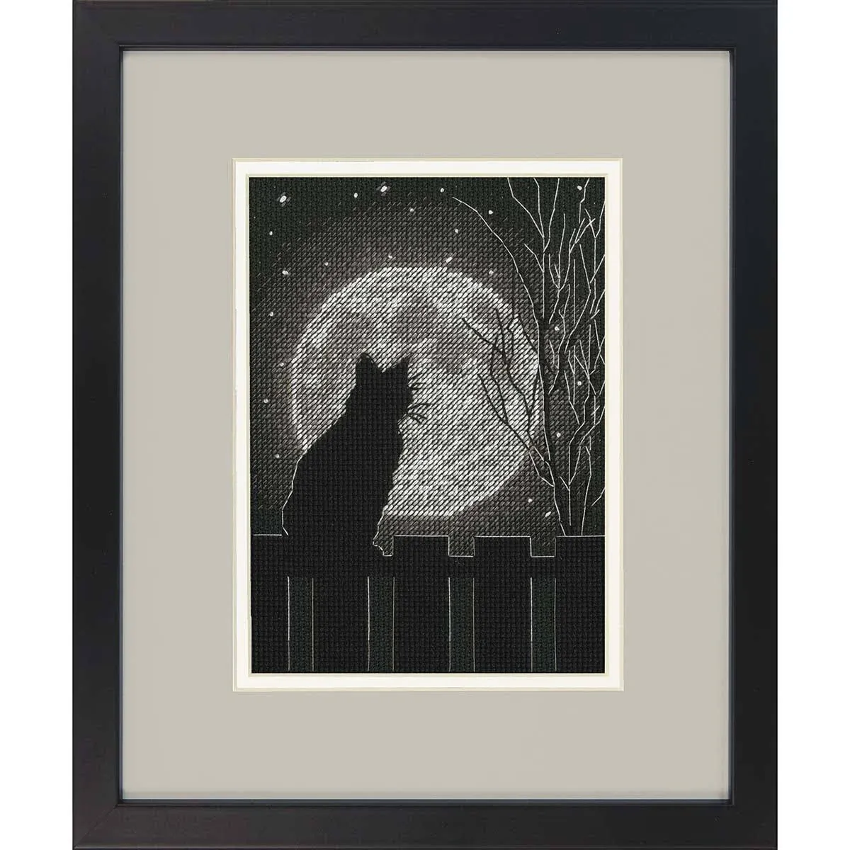 Counted Cross Stitch Kit Black Moon Cat, Dimensions 70-65212