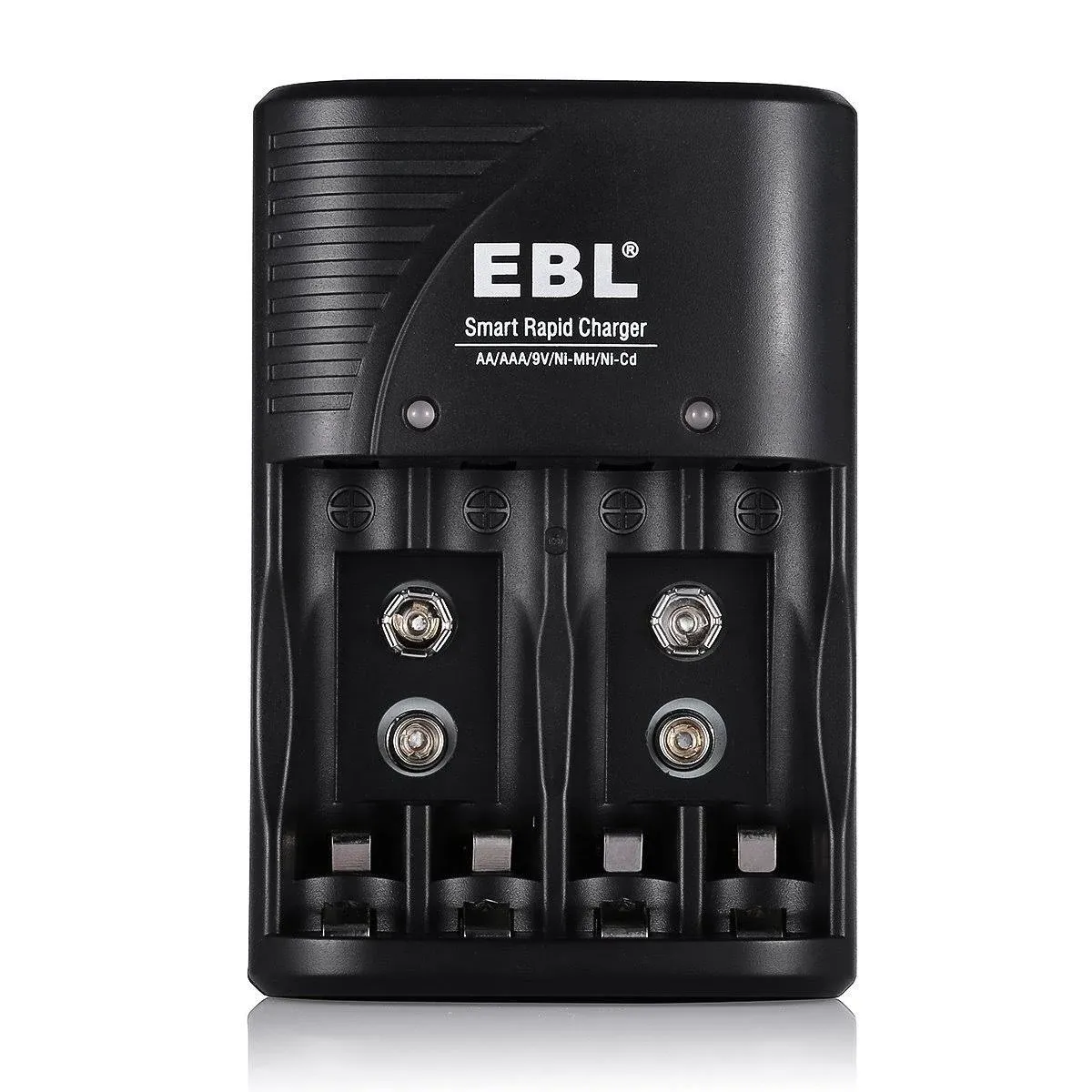 EBL Rechargeable AAA Batteries (8 Packs) with Smart Rapid Battery Charger with AC Wall Plug for AA AAA 9V Ni-MH Ni-CD Rechargeable Batteries