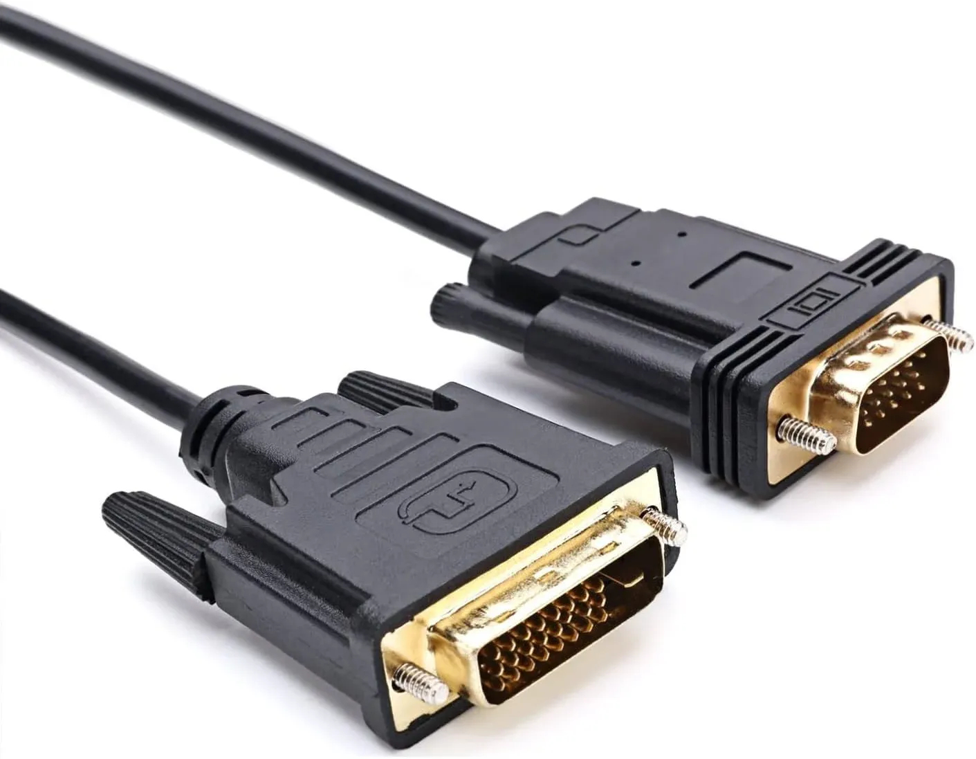 CABLEDECONN Active DVI to Vga, 6ft DVI 24+1 DVI-D M to VGA Male with Chip Active ...