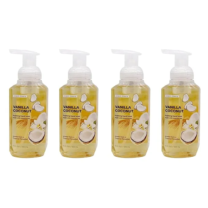 Scent Theory - Foaming Hand Soap - 11 Fl Oz - 4-Pack (Vanilla Coconut)