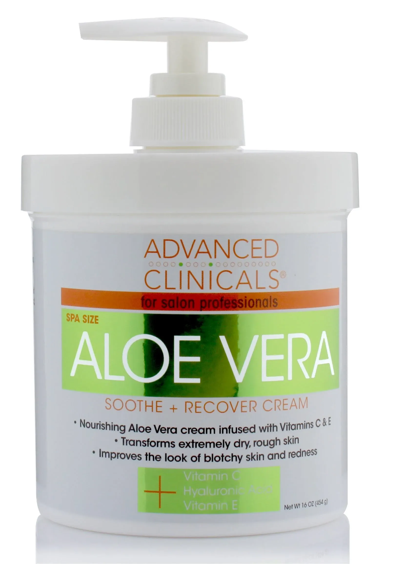 Advanced Clinicals Aloe Vera Cream 16oz