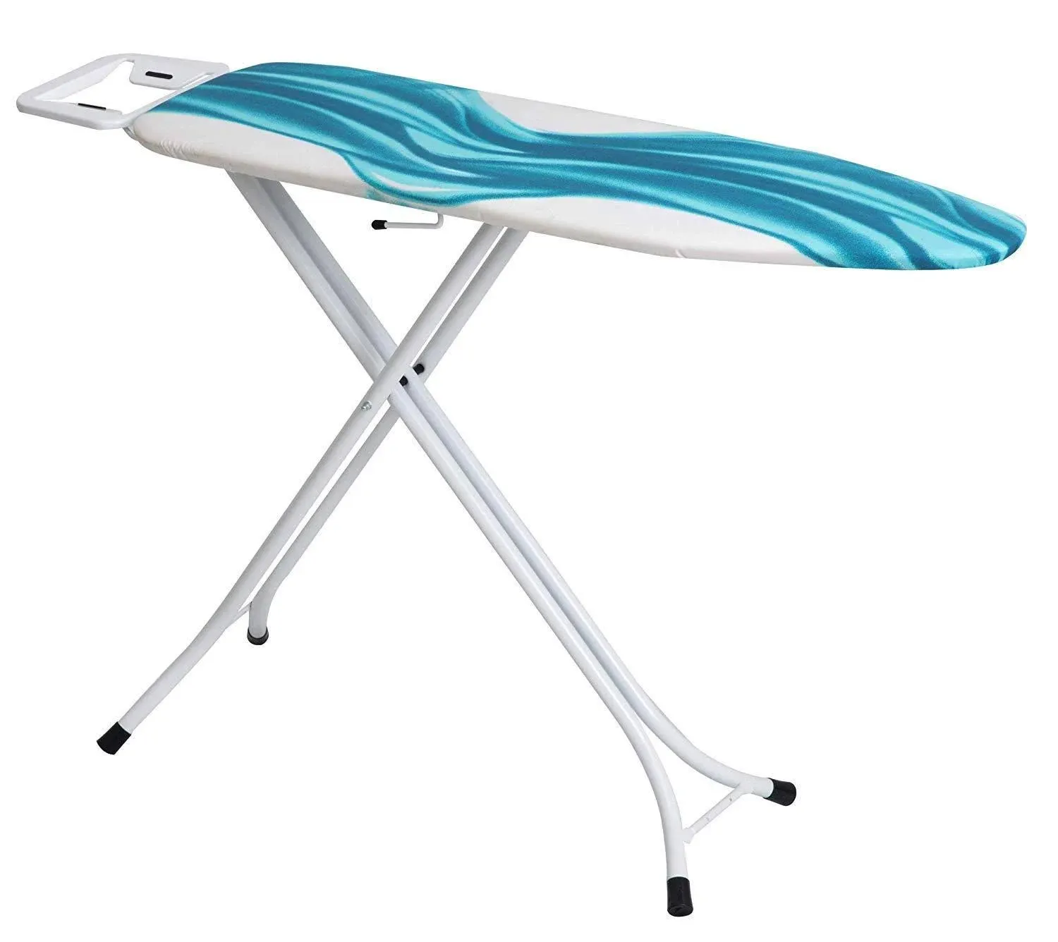 Mabel Home Adjustable Height Deluxe 4-Leg Ironing Board Extra Cover Blue/White ...