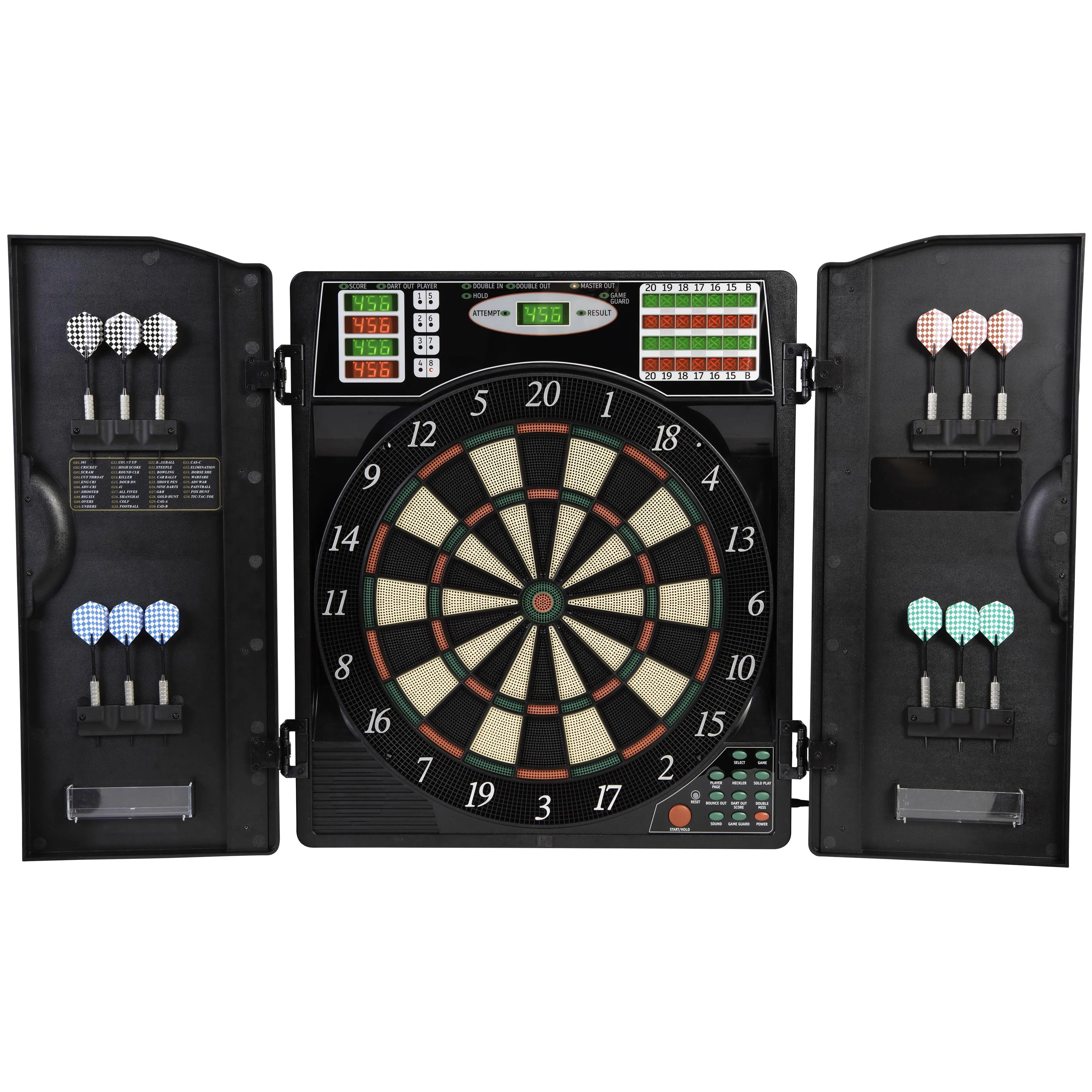 Arachnid Titanium 5400 Electronic Dartboard and Cabinet, Black