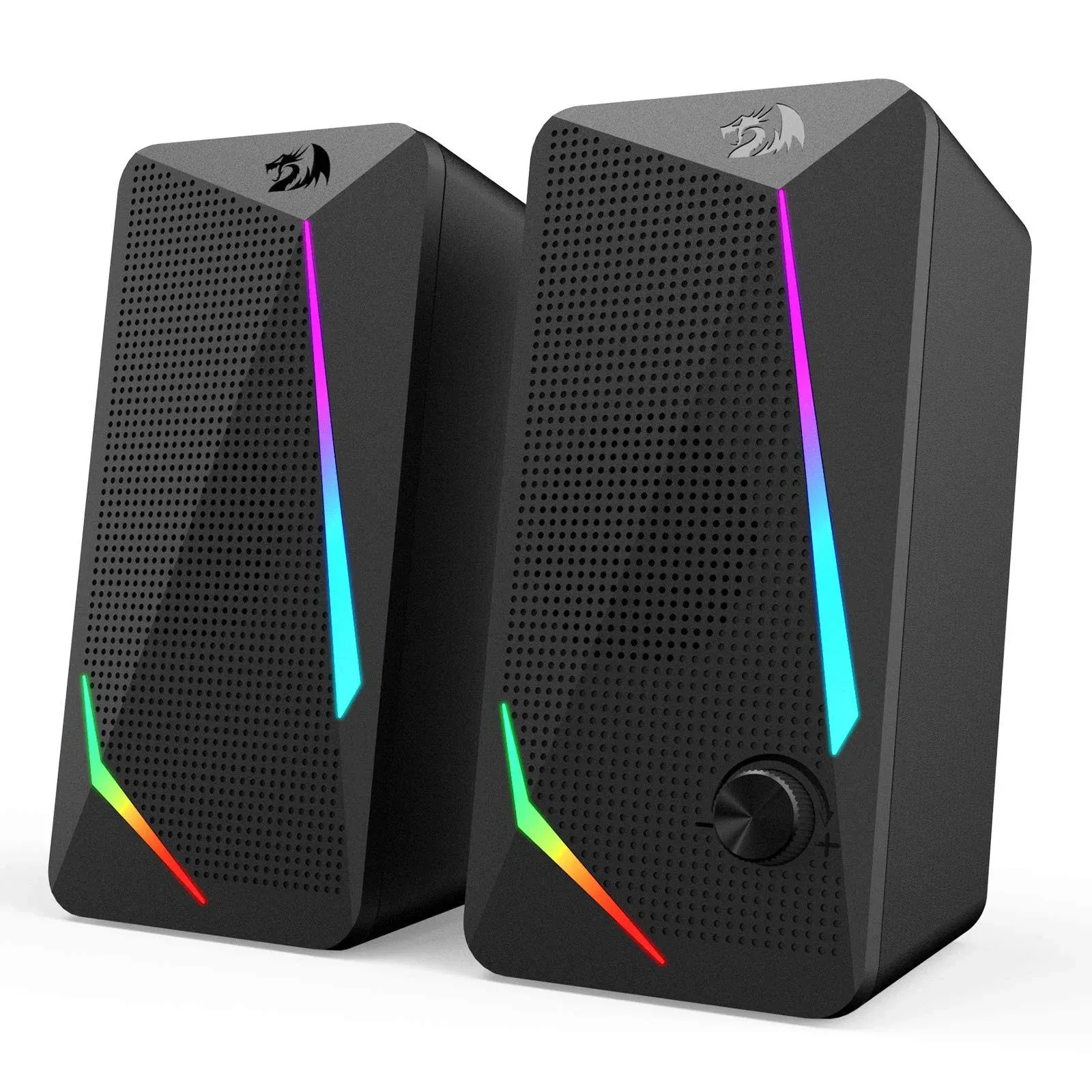 Redragon GS510 RGB Desktop Speakers, 2.0 Channel PC Computer Speaker with 4 Colo