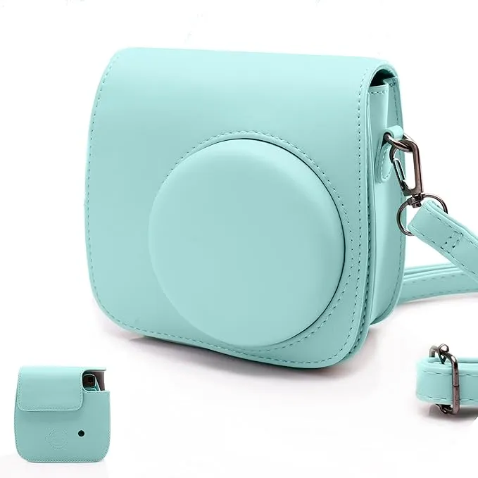 Fujifilm Mini 9 Ice Blue Film Camera Case for Fujifilm Mini 8/8+/ 9 Camera with Strap by HelloHelio