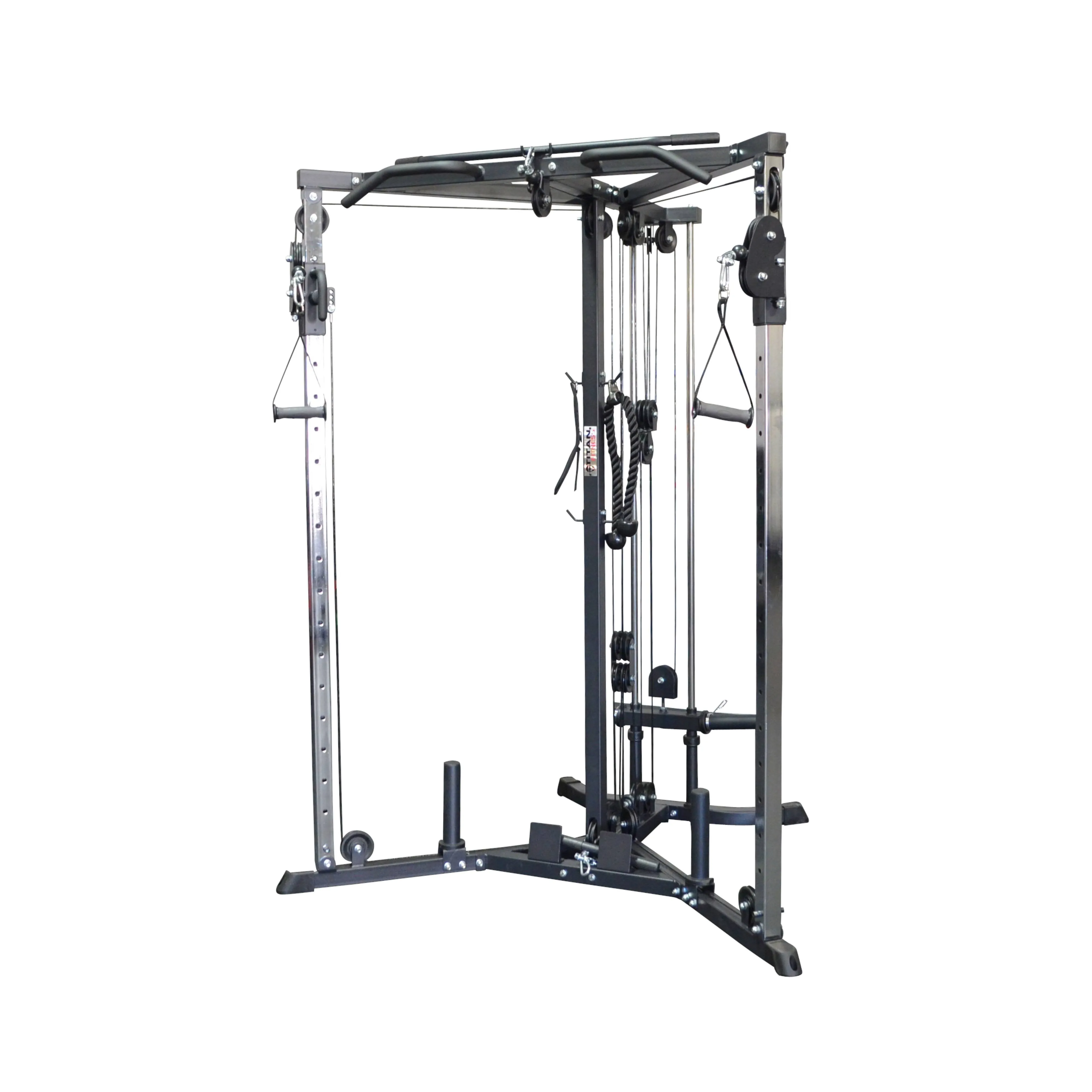 Titan Fitness Plate-Loaded Functional Trainer Cable Crossover Machine, Rated 600 LB Weight Capacity, LAT Tower Low Row Upper Body Specialty Machine