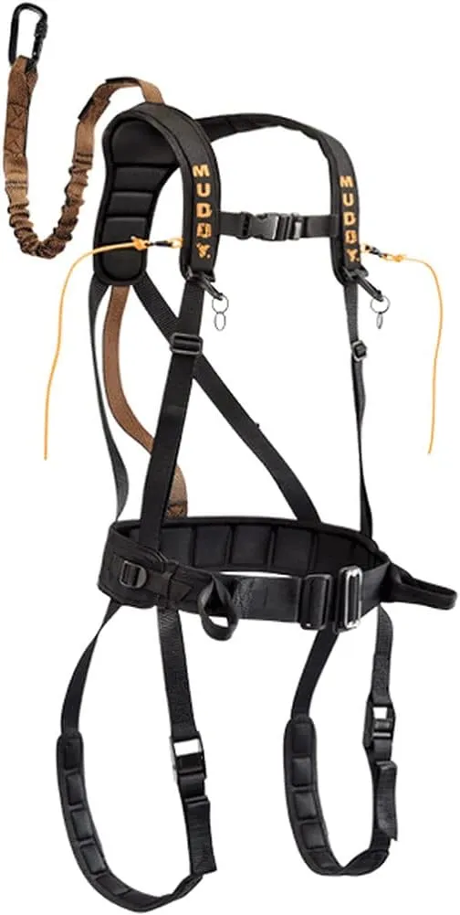 Muddy Hunting Tree Stand Safety Systems Lightweight Padded Nylon Quick-Release Safeguard Harness