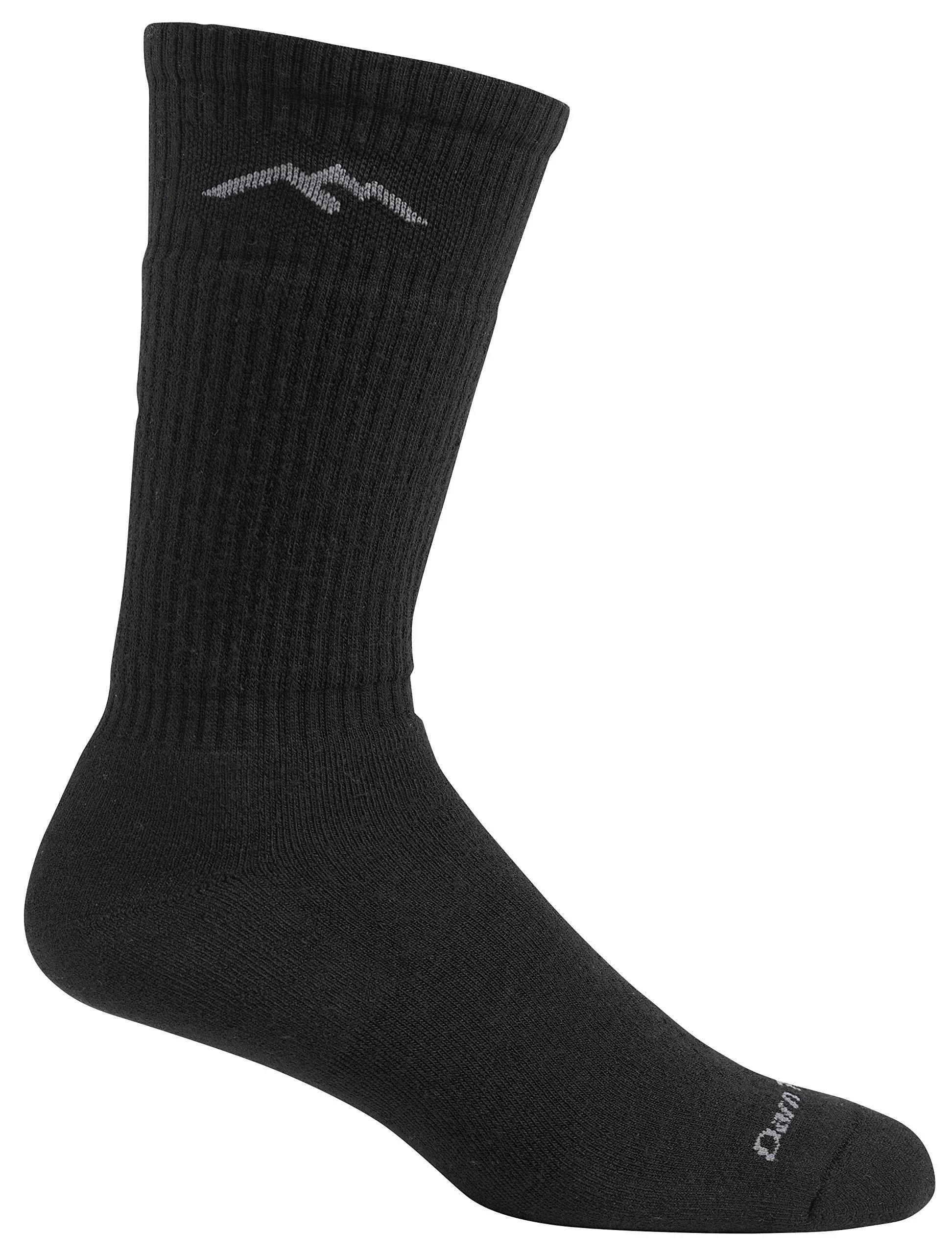 Darn Tough Standard Issue Mid-Calf Light Crew Socks BLACK - Single Pair