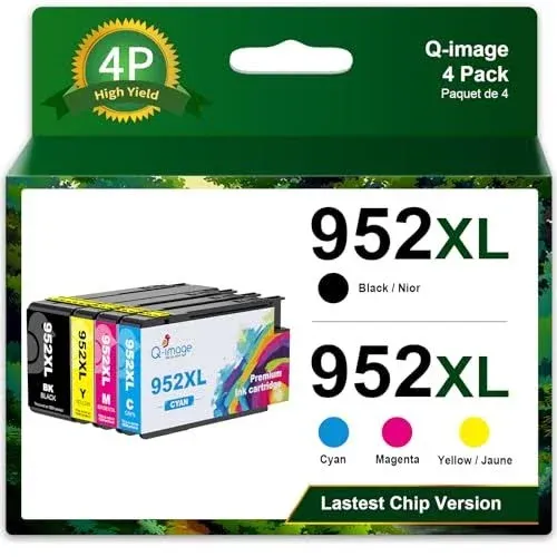 Anemec 952XL Ink Cartridges Replacement for HP 952XL Ink Cartridges Combo Pack |Used in HP Officejet Pro 8710 7740 8720 8210 8715 8702 7720 8730 8740 8216 8725 8700 Printer (4 Pack)