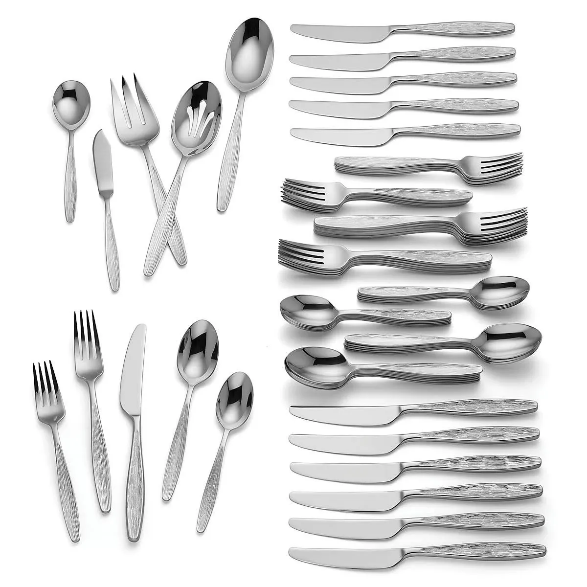 Lenox Emerick Flatware Set, 9.70 LB, Silver