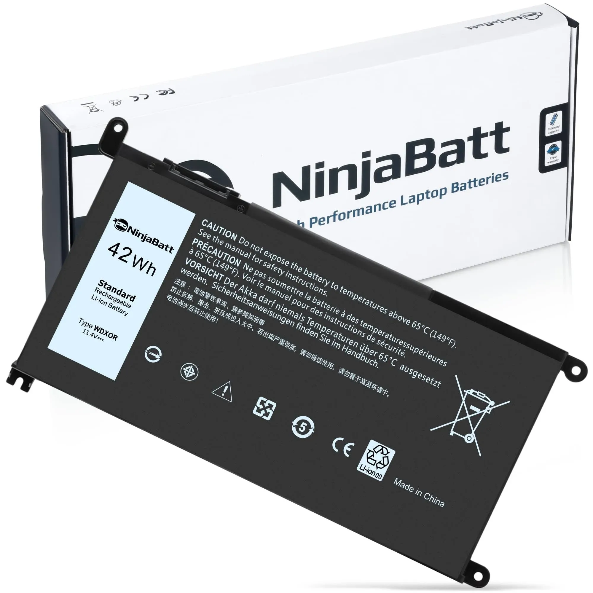 NinjaBatt Battery for Dell WDX0R P69G YRDD6 Inspiron 15 5000 7000 Series 15-5000 ...