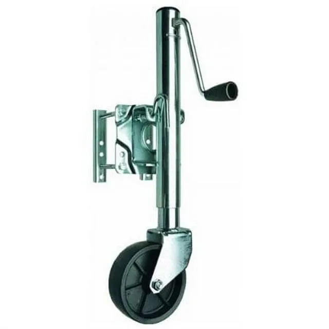 REESE Towpower 74410 Trailer Jack, Heavy-Duty Swivel Mount, 6-Inch Wheel, Chrome