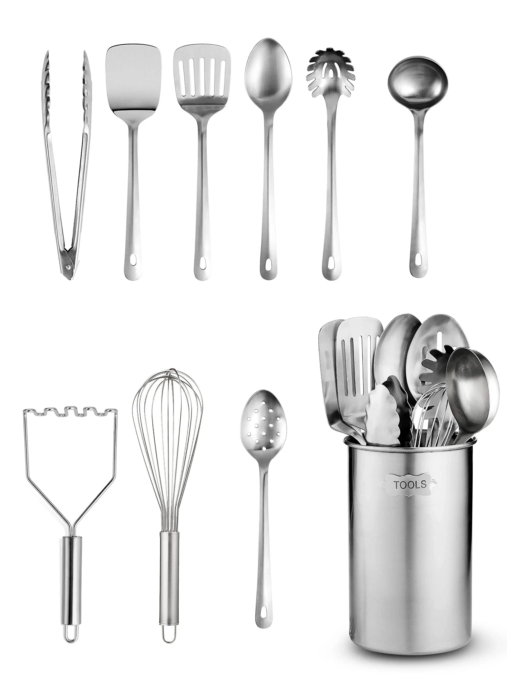 10-Piece Stainless Steel Kitchen Utensil Set 